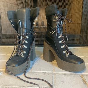 Stella McCartney Black Platform Ankle Boots